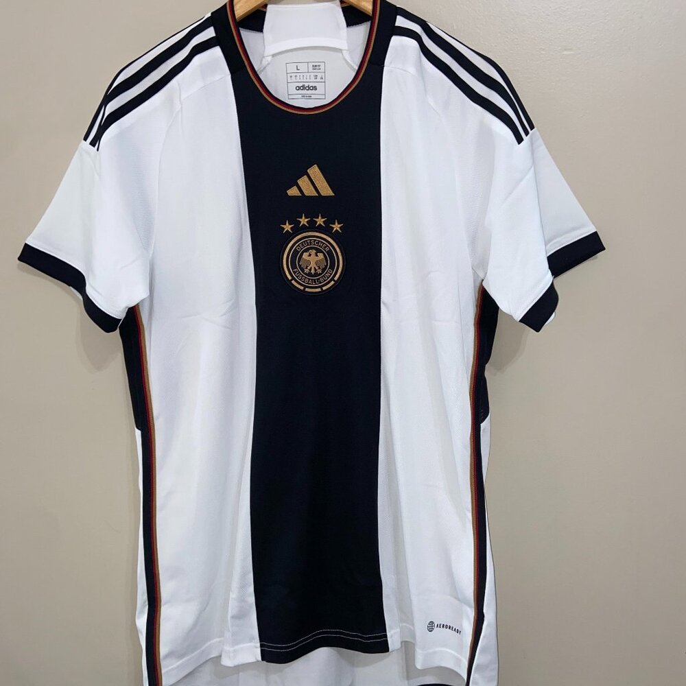 Adidas 22' Germany Deutschland Soccer Home Jersey HJ9606 White Men Size NEW